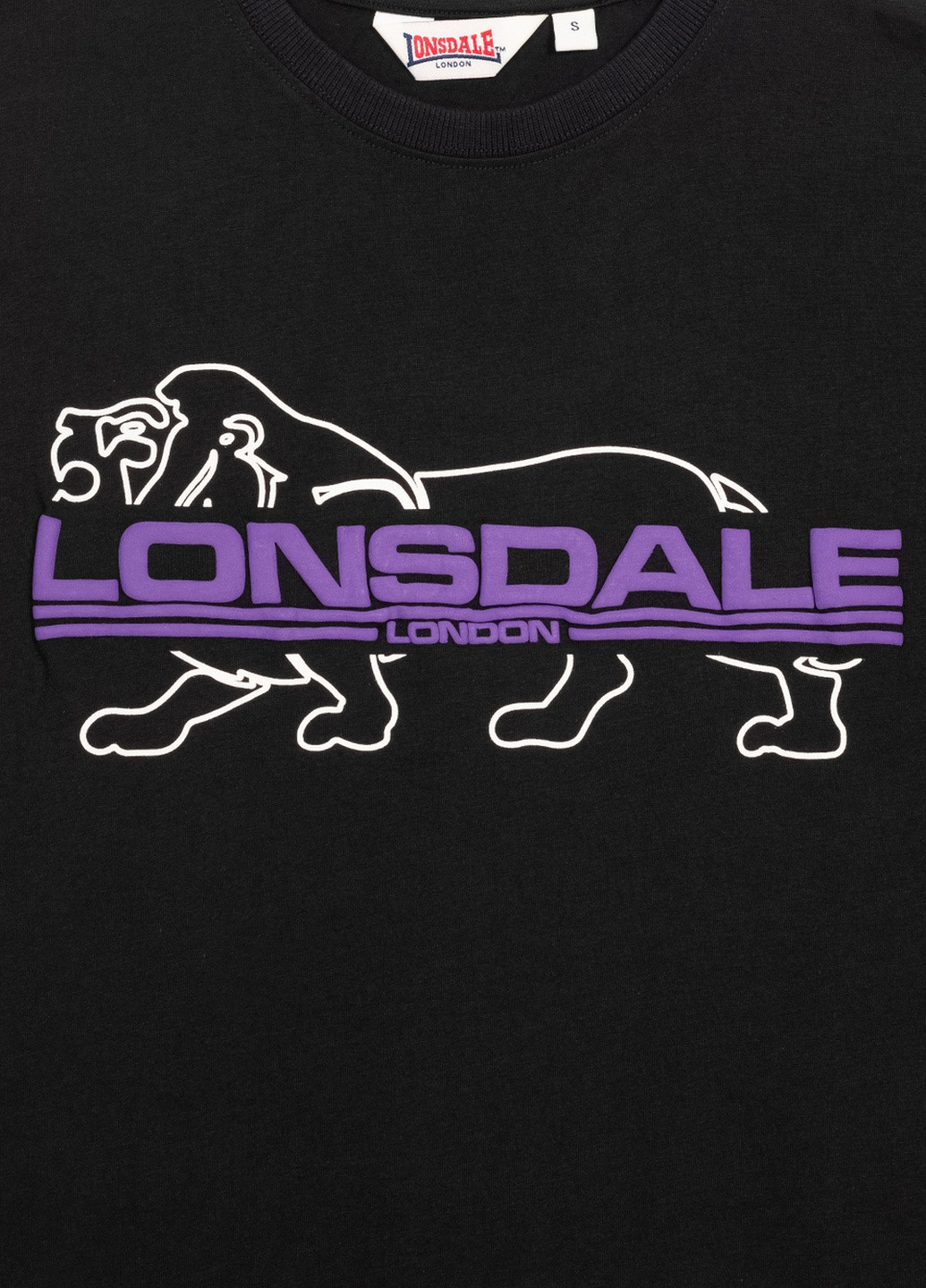 Чорна всесезон футболка Lonsdale CULLALOE