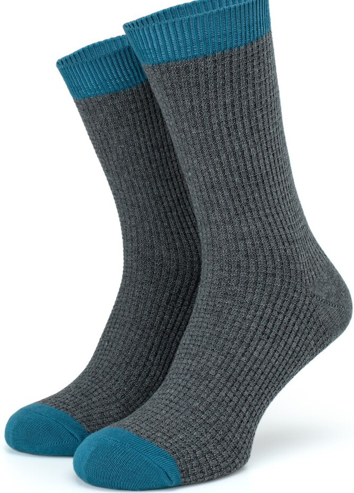 Тёмно-серые носки соты, темно-серый из чесанного хлопка Krago однотонные (257576701)