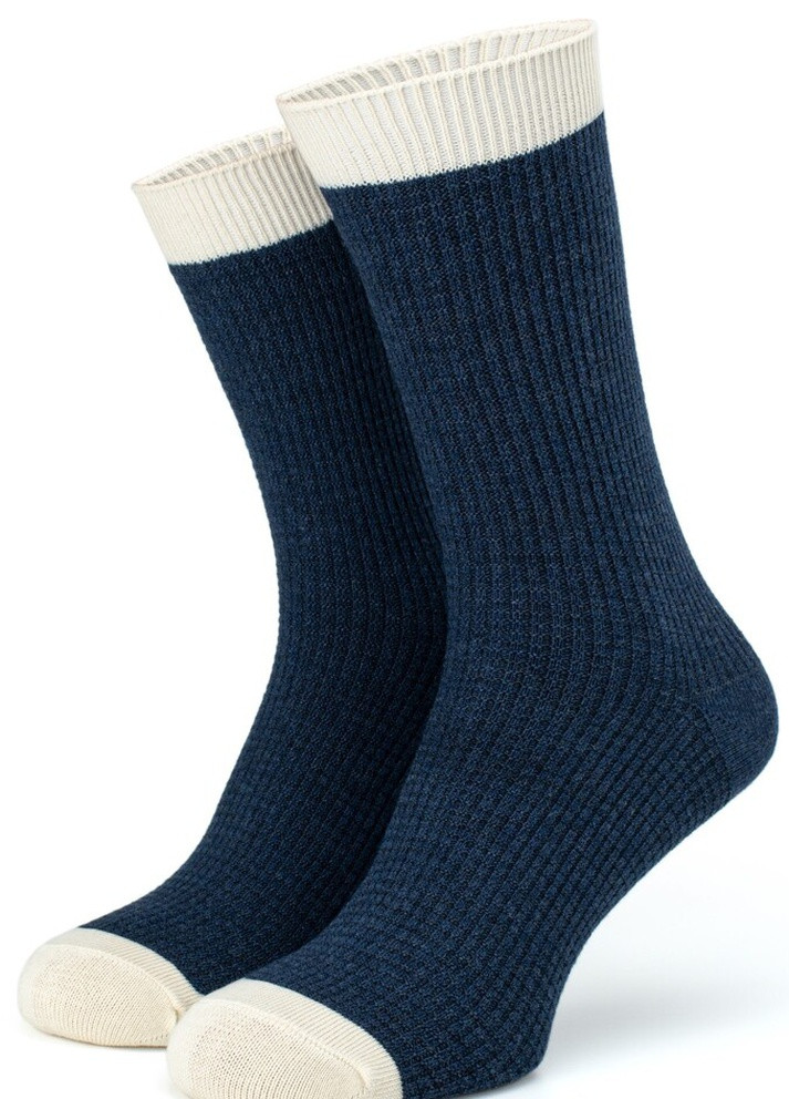Шкарпетки соти, cинiй з чесаної бавовни Krago (257576704)