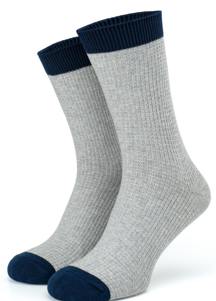 Серые носки соты, серый из чесанного хлопка Krago однотонные (257576703)