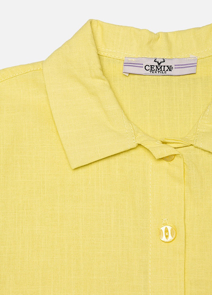 Желтая повседневный рубашка Cemix