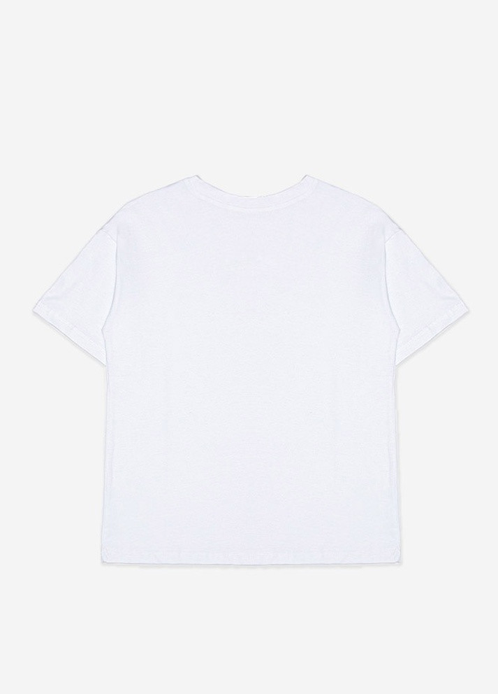 Белая летняя футболка короткий рукав для девочки Jak Pani