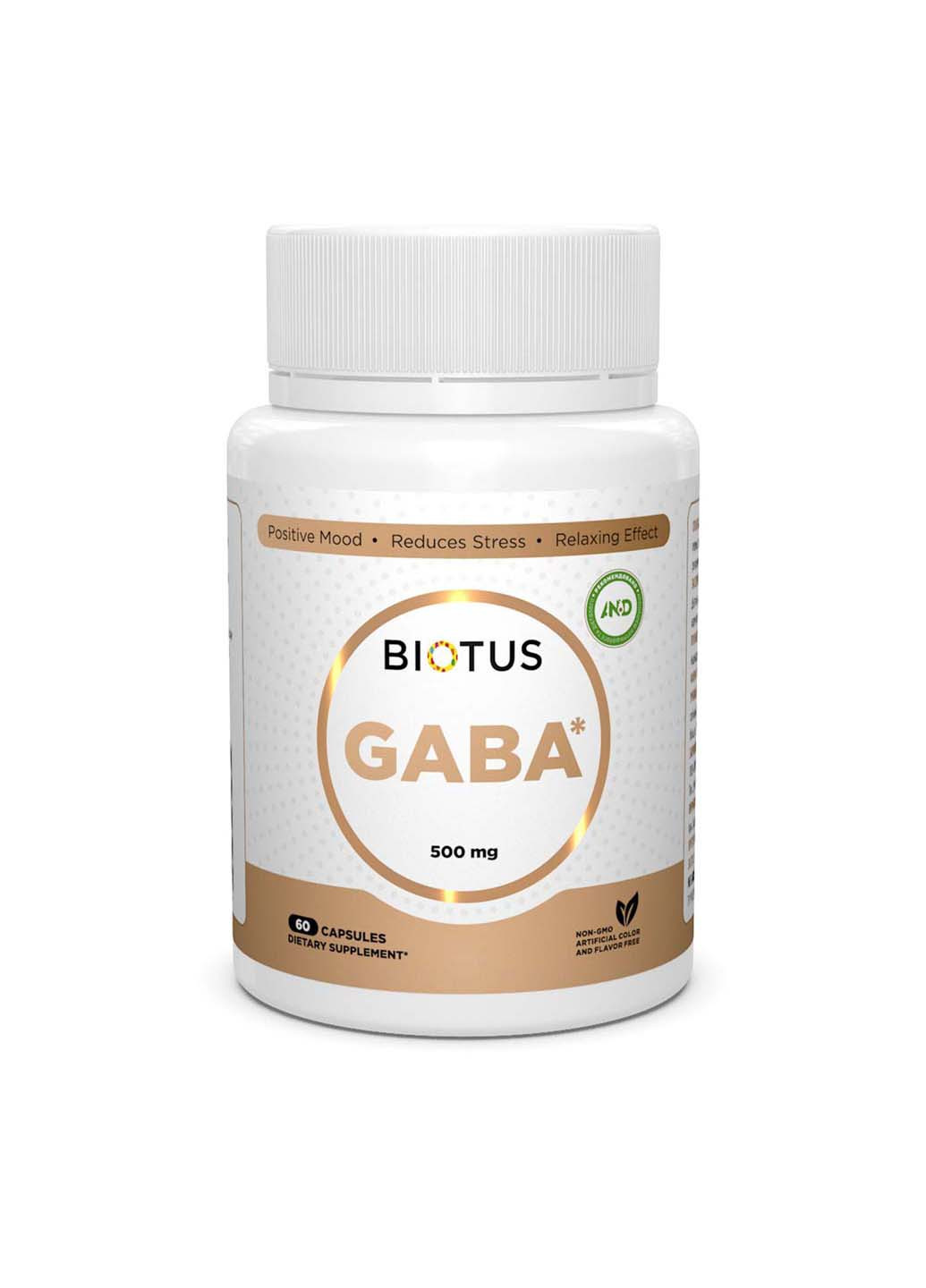 ГАМК (гамма-аміномасляна кислота) GABA 60 капсул Biotus (257560056)