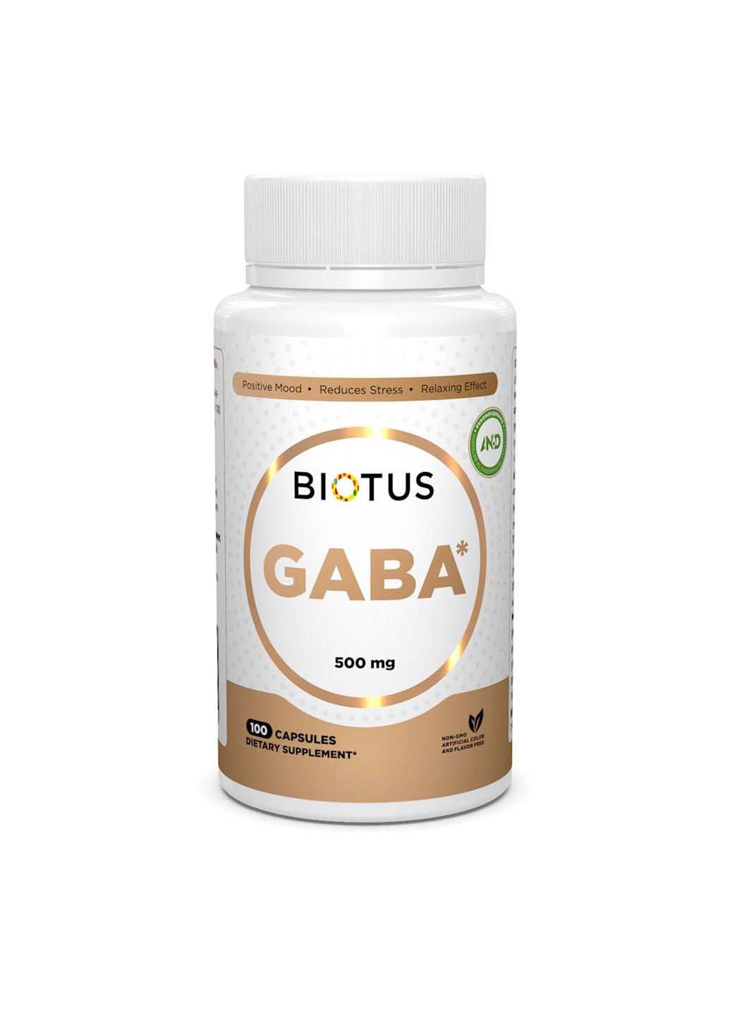 ГАМК (гамма-аминомасляная кислота) GABA 100 капсул Biotus (257560051)