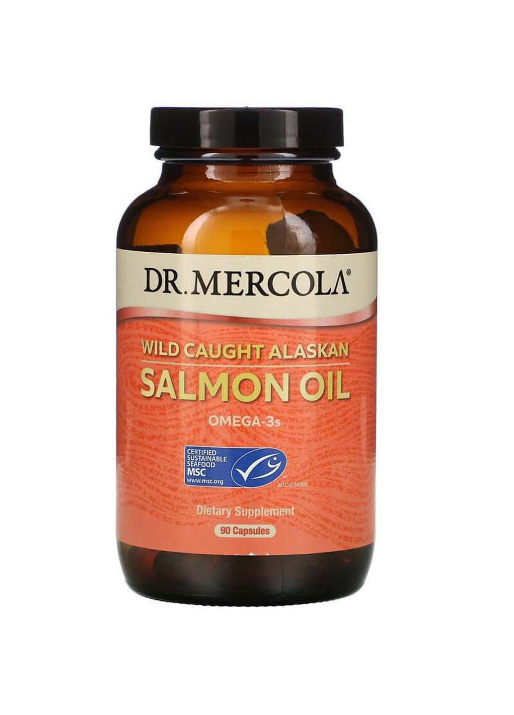 Аляскинський риб'ячий жир Salmon Oil з лосося 90 капсул Dr. Mercola (257559875)