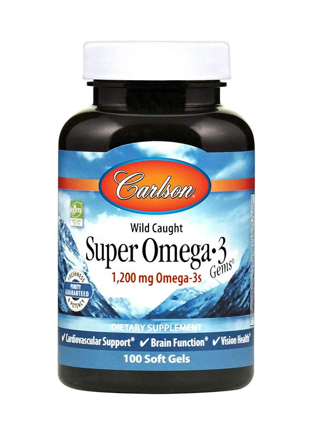 Риб'ячий жир Super Omega 3 1200 мг 100 капсул Carlson Labs (257559863)