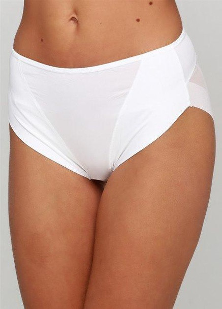 Бесшовные трусики слипы с сеточкой на попе Искушение белые L, XL, 2XL (48, 50, 52) No Brand (257545180)