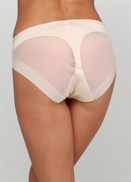 Бесшовные трусики слипы с сеточкой на попе Искушение бежевые, размеры L, XL, 2XL (48, 50, 52) No Brand (257545174)