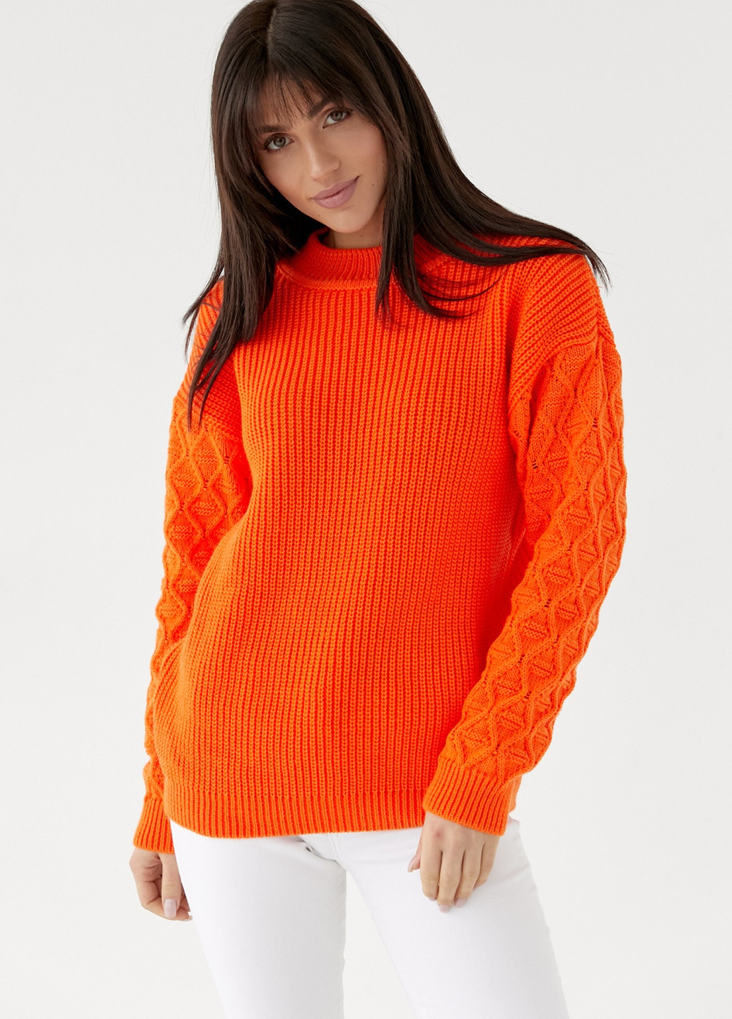 Оранжевый демисезонный свитер MSM