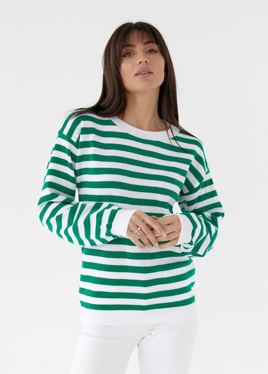Зелений демісезонний светр MSM