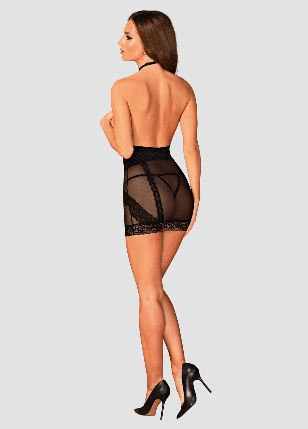 Сорочка (сорочка, открытые стринги) Obsessive (257560691)