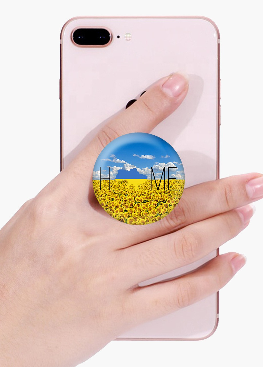 Попсокет (Popsockets) тримач для смартфону Дім (8754-3765-BK) Чорний MobiPrint (257580014)