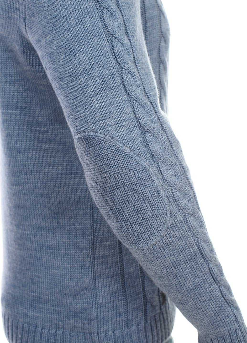 Сіро-голубий теплий светр з блискавкою SVTR
