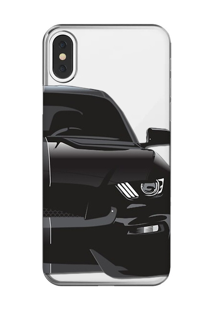 Прозрачный чехол на iPhone X / XS Авто чёрное (принт 232) Creative (257561089)