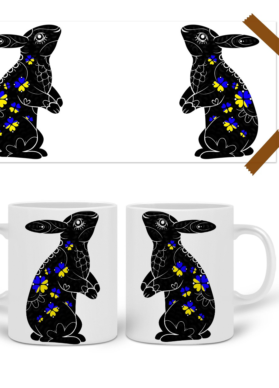 Кружка Чорний кролик (20259-3886) 300 мл MobiPrint (257579987)