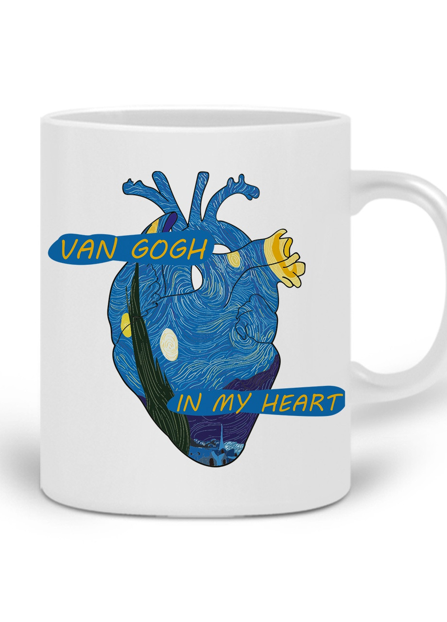 Кружка Сердце Винсент Ван Гог (Vincent van Gogh) (20259-2950) 300 мл MobiPrint (257580361)