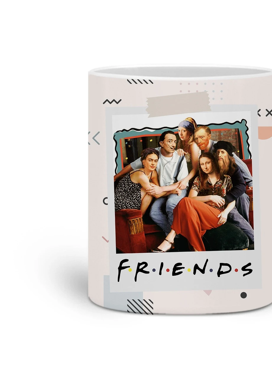 Кружка Друзі Ван Гог та Фріда Кало та Мона Ліза (van Gogh La Gioconda Frida Kahlo Friends) (20259-2954) 300 мл MobiPrint (257580334)
