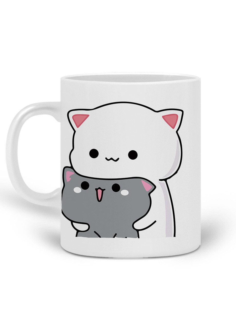 Кружка Сіро-білий кіт (20259-3962) 300 мл MobiPrint (257580116)