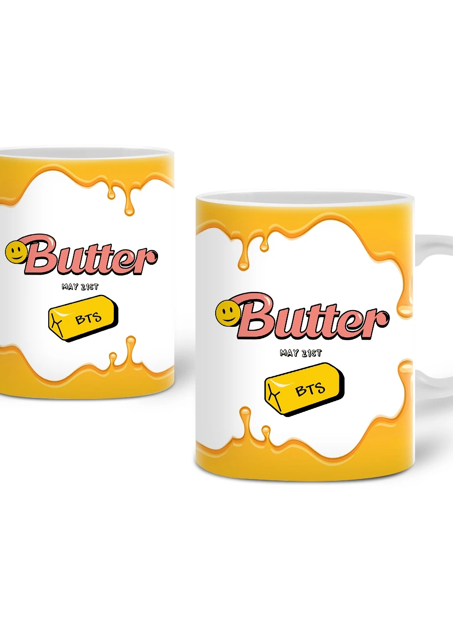 Кружка Butter БТС (BTS) (20259-3257) 300 мл MobiPrint (257580027)