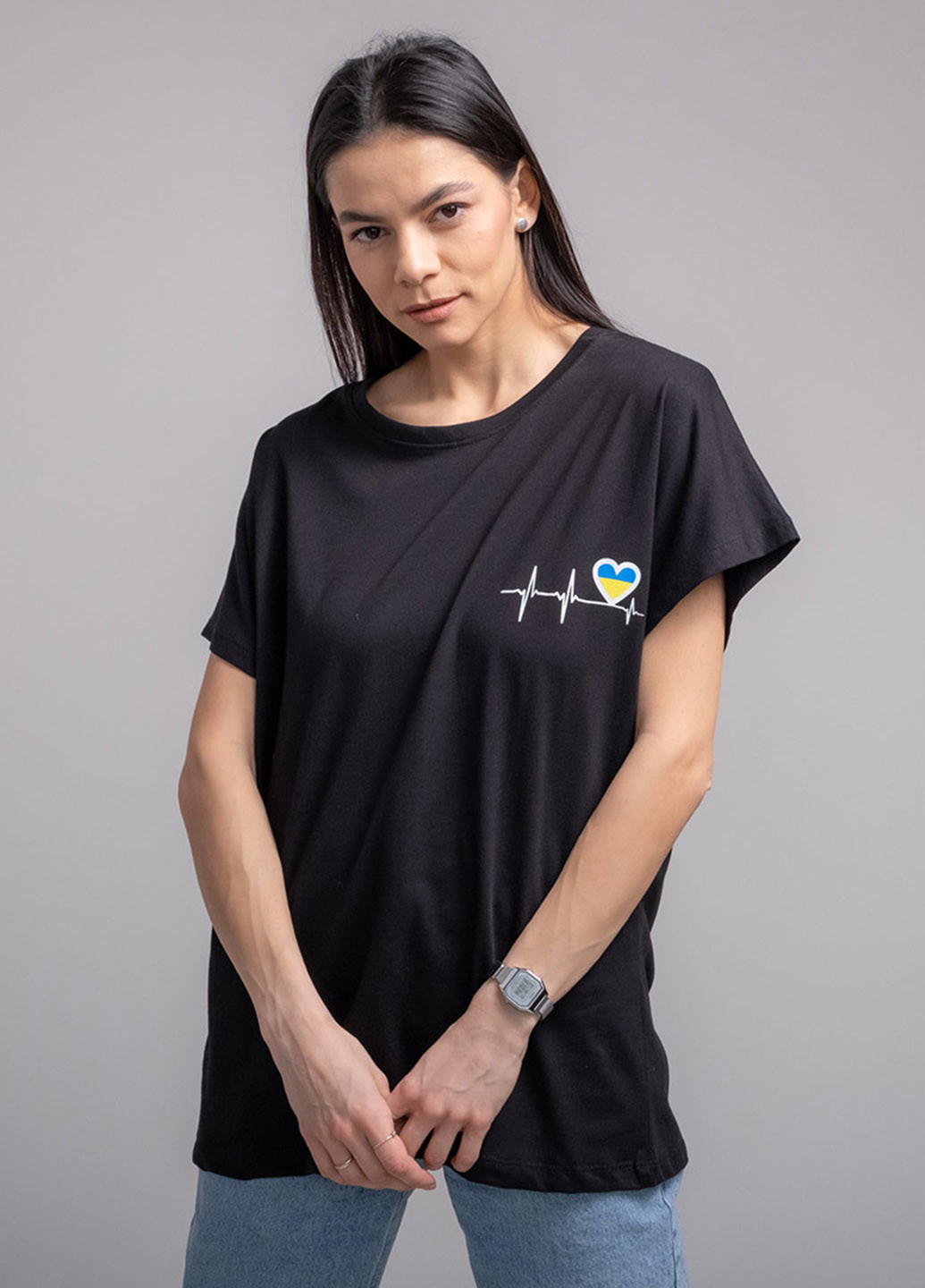 Чорна демісезон футболка жіноча 200077 Power
