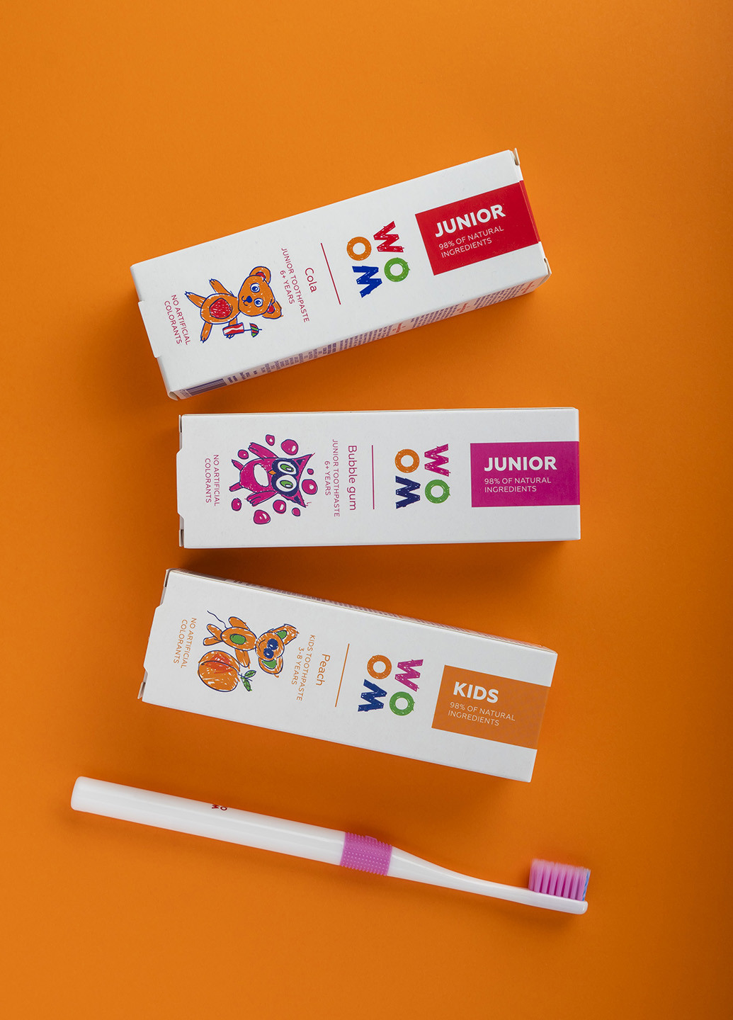 Зубна паста Junior Buble Gum+ 950 ppmF Натуральна 98% дітей віком 6+ 50мл (920112) Woom (257561814)