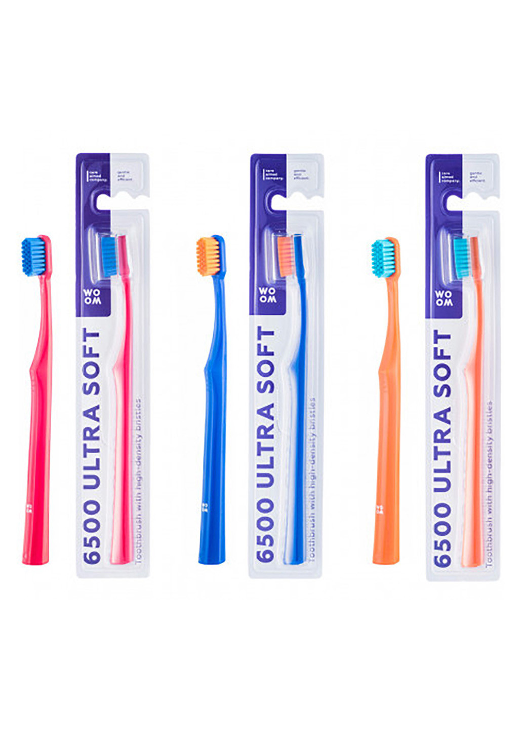 Зубна щітка 6500 Ultra Soft+ Ультра м'яка з високою щільністю щетини (мікс кольорів) (920280) Woom (257562185)