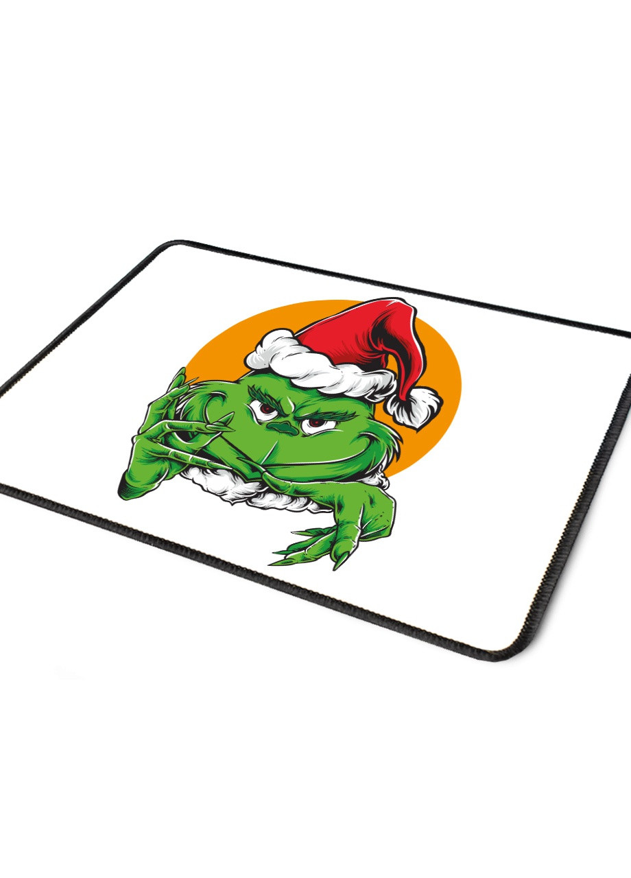 Коврик для мышки с оверлоком Гринч хитрая рожица(Grinch) (5962-3547-L) 24x20 см MobiPrint (257580327)