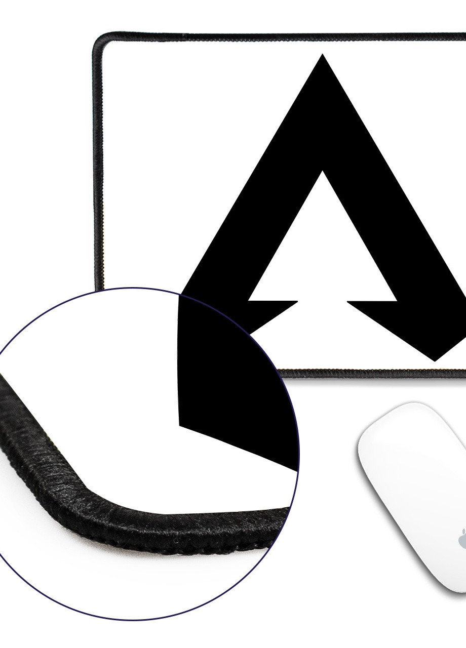 Килимок для миші з оверлоком Апекс леджендс, логотип (Apex Legends logo) (5962-3495-L) 24x20 см MobiPrint (257580032)