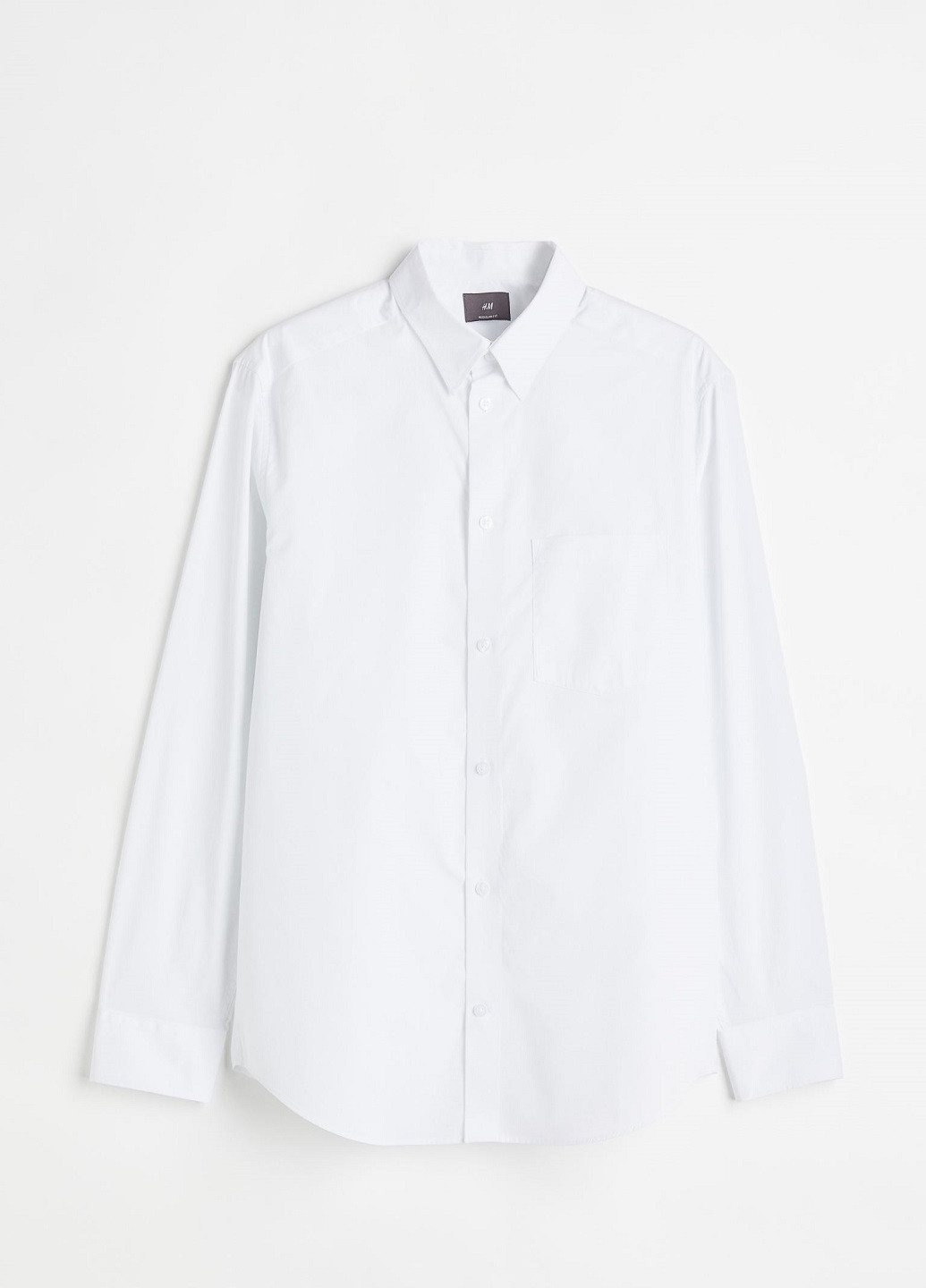 Белая кэжуал рубашка H&M