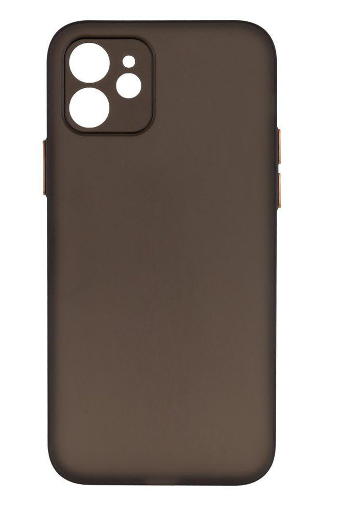 Силиконовый Чехол Ultra-thin Matte TPU with Frame для iPhone 12 Черный No Brand (257580385)