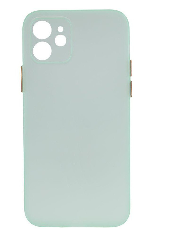 Силиконовый Чехол Ultra-thin Matte TPU with Frame для iPhone 12 Светло-зеленый No Brand (257580387)