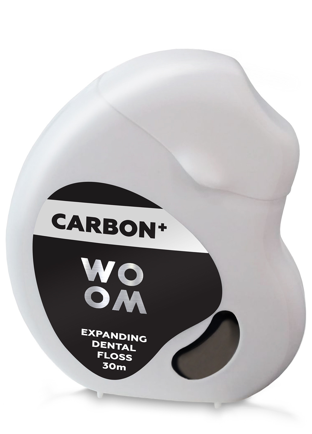 Зубна нитка Carbon+ Expanding Об'ємна вощена чорна Riser вугілля м'ята евкаліпт 30м (920013) Woom (257576100)