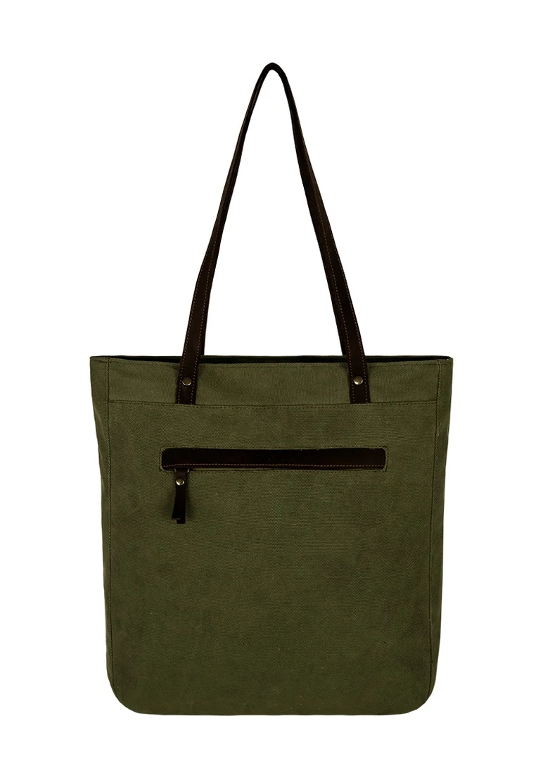 Сумка Жіноча Leather Canvas Зелена S4301EX062 Exodus (257576548)