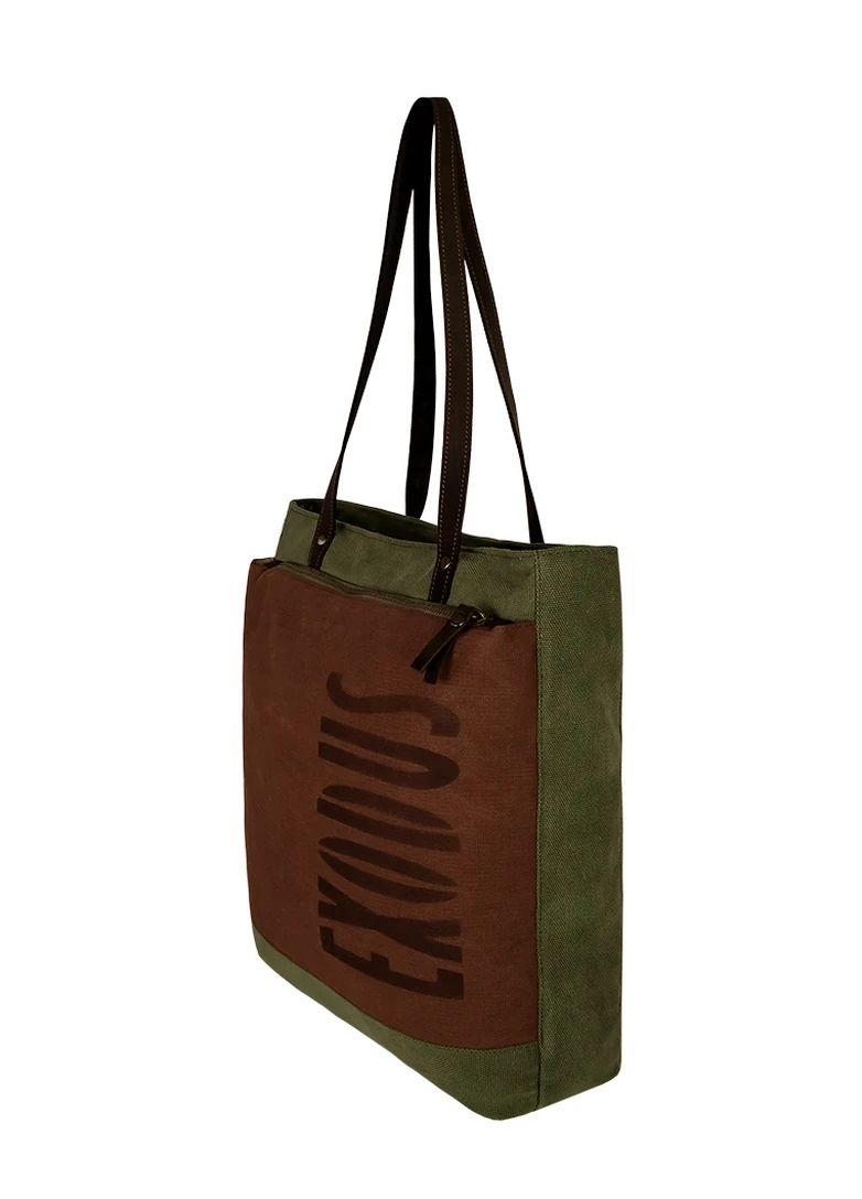Сумка Жіноча Leather Canvas Зелена S4301EX062 Exodus (257576548)