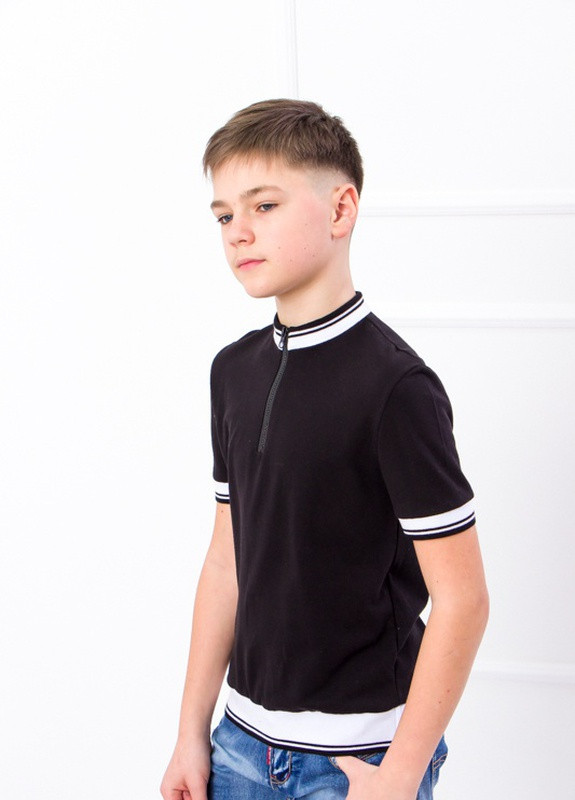 Черная летняя футболка для хлопчика р. 158 чорний носи своє (6291-091-v27) Носи своє