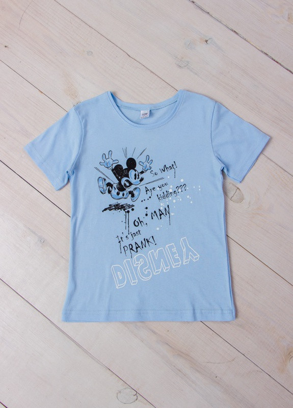 Голубая летняя футболка для хлопчика р. 128 disney (блакитний) носи своє (6021-001-33-1-4-v9) Носи своє