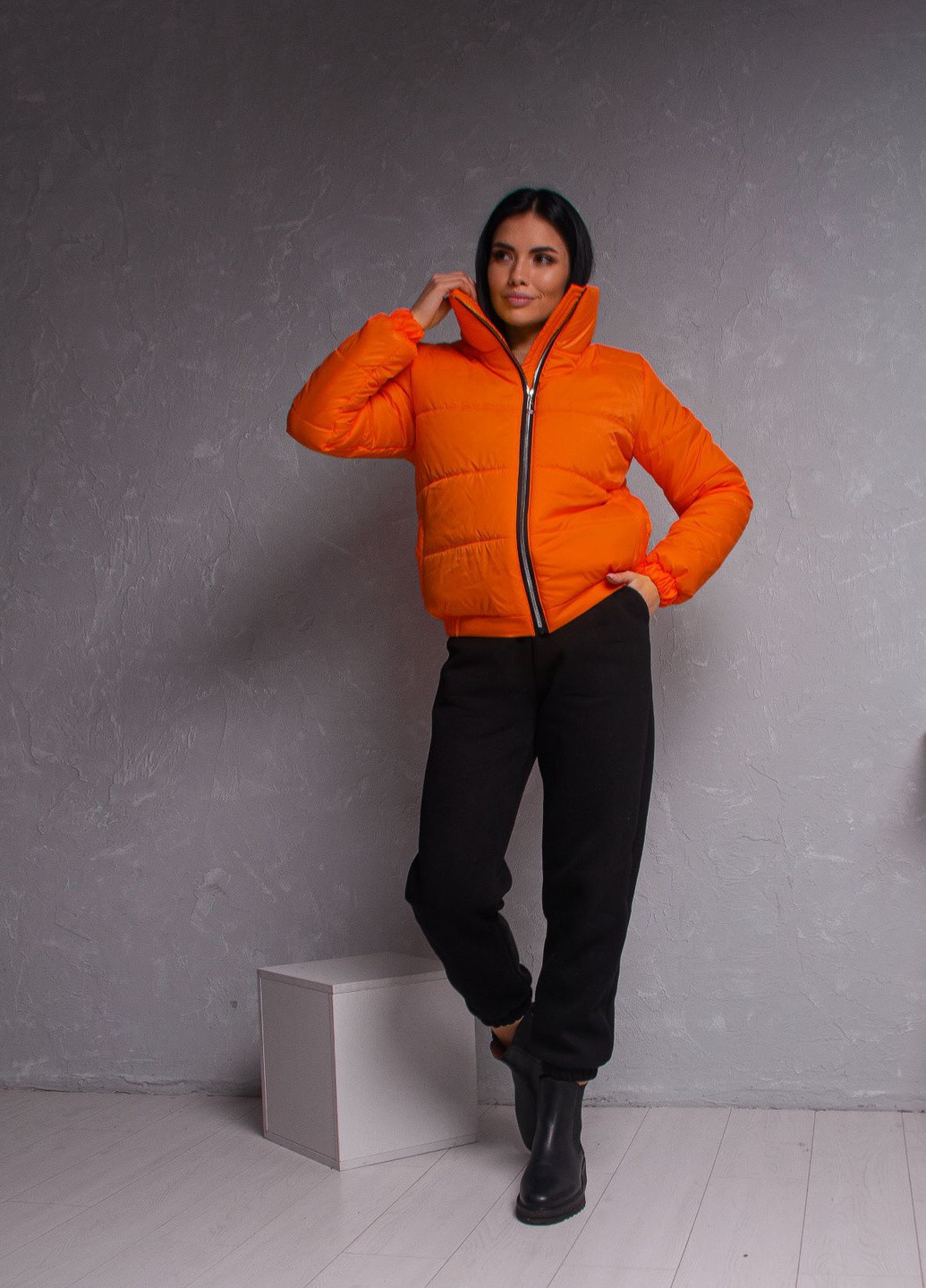 Оранжевая демисезонная куртка женская осенняя к-008 SoulKiss k-008