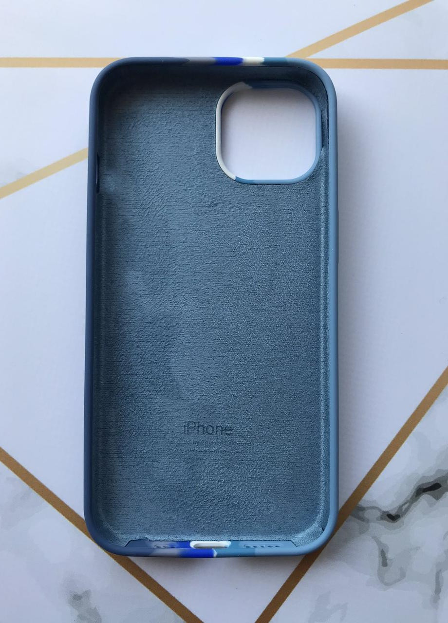 Силіконовий чохол Apple Silicone Case для Apple iPhone 13 :: Різнокольоровий Синій смугастий Creative (257594086)