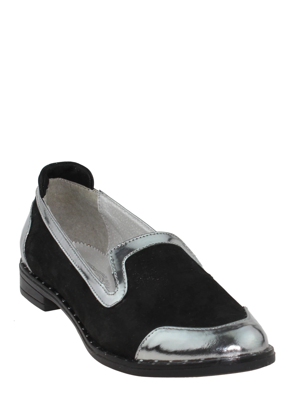 Classic Style Туфли R70312 Черный-серебро комбинированный з натуральная кожа, інші країни — демисезон (317420258)