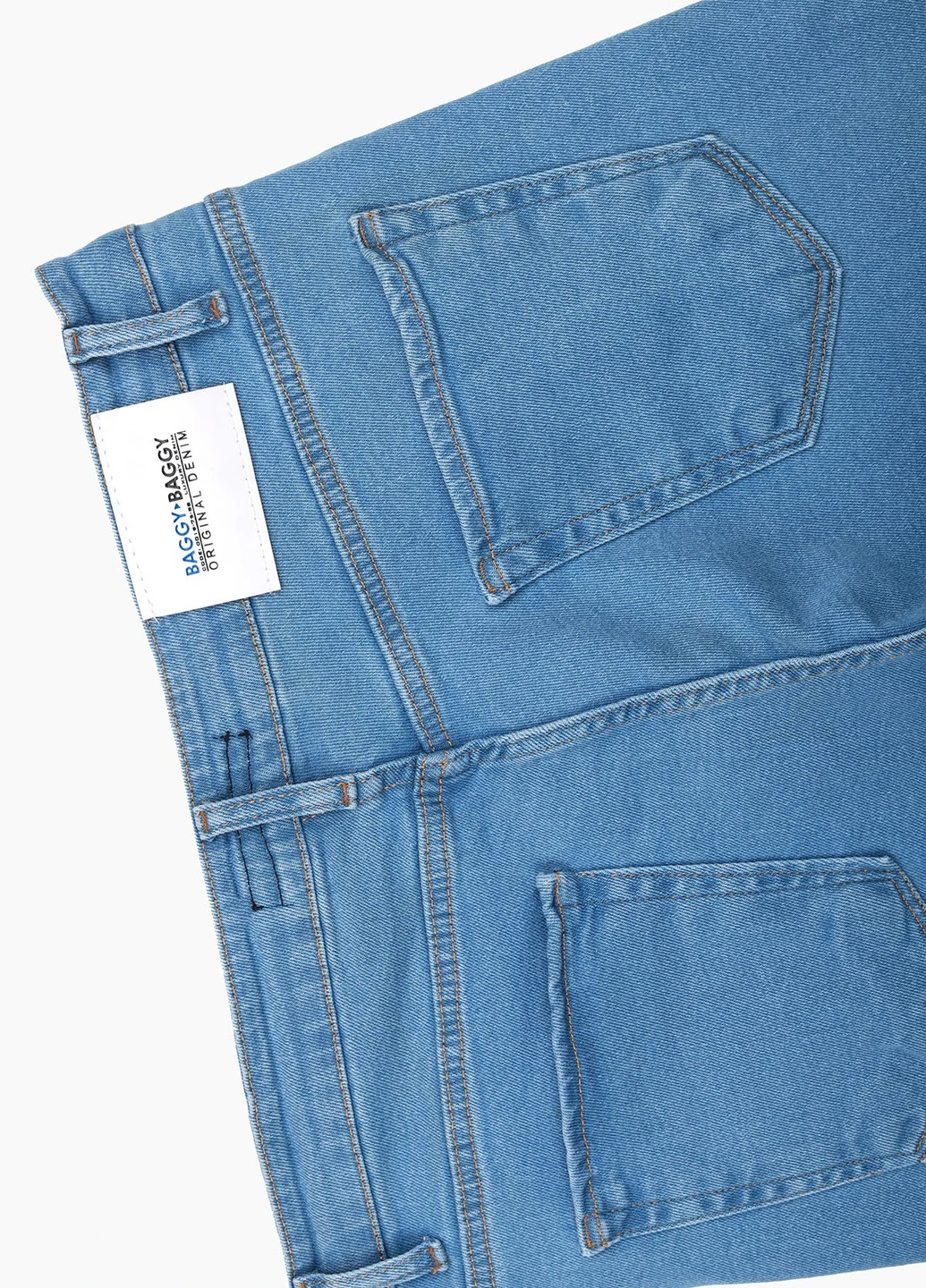 Голубые демисезонные джинсы baggy fit Mario Cavalli
