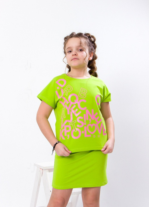 Зеленый летний комплект для дівчинки (підлітковий) цитрус носи своє (p-5926-103335) Носи своє