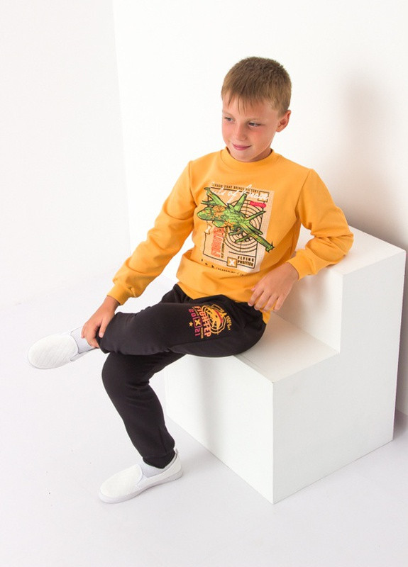 Жовтий демісезонний костюм для хлопчика гірчиця+чорний носи своє (p-5218-47521) Носи своє