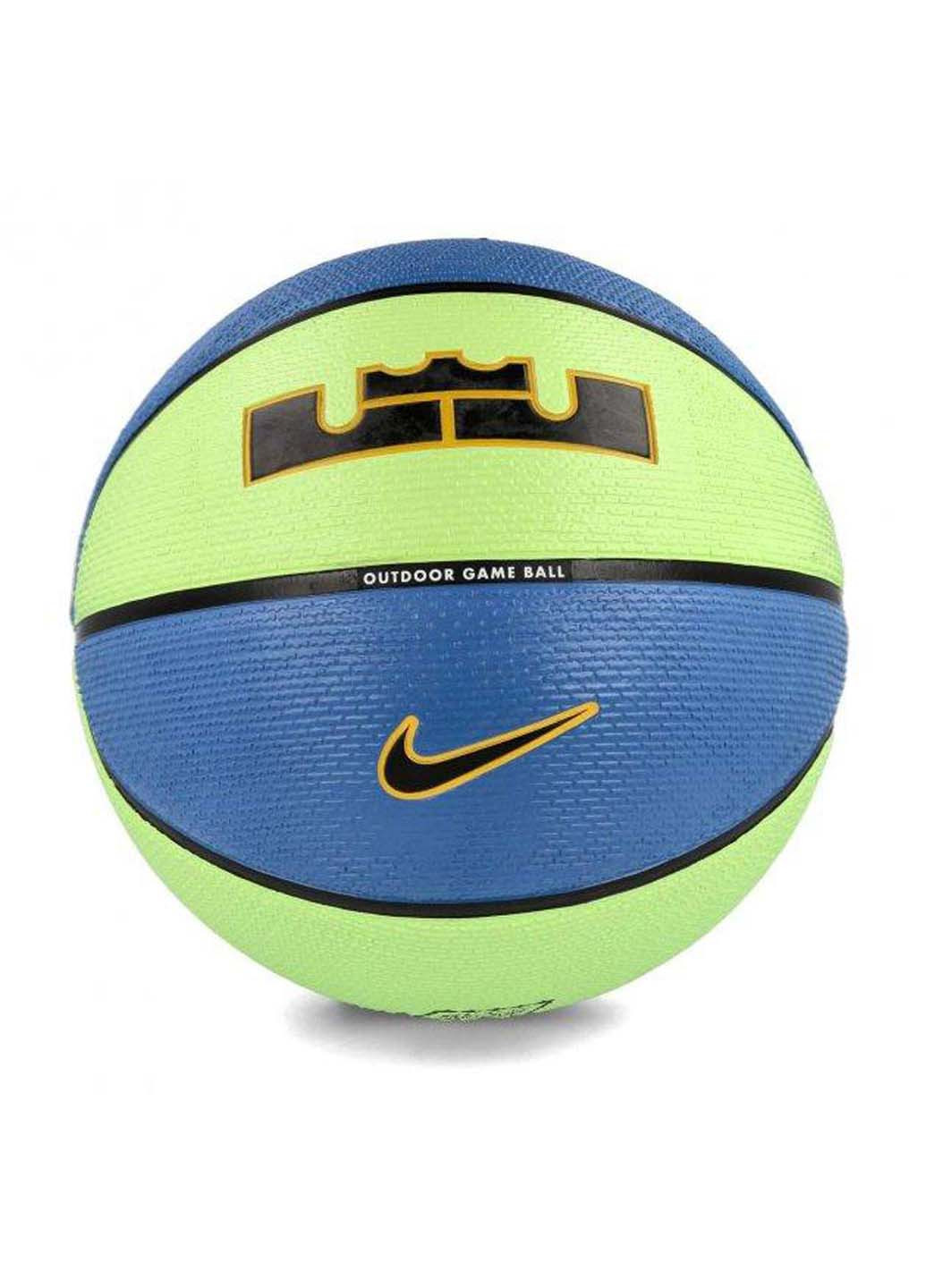 М'яч баскетбольний PLAYGROUND 2.0 8P L JAMES DEFLATED LIME size 7 Nike (257607067)