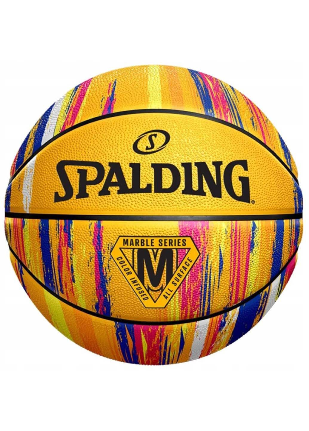 Мяч баскетбольный резиновый №7 NBA Marble Spalding (257606804)