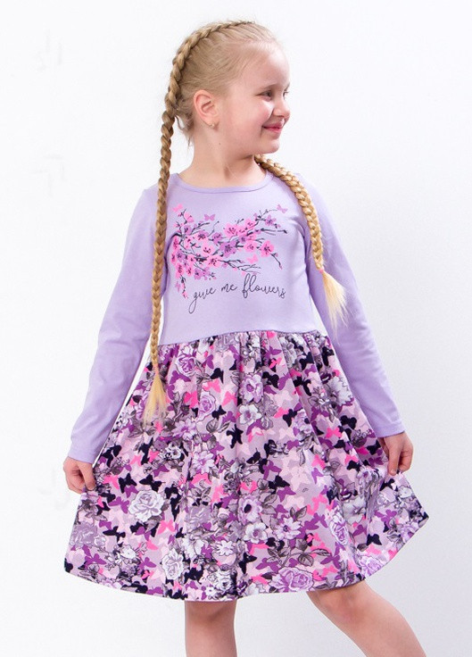 Розовое сукня для дівчинки квіти (бузок) носи своє (p-9618-102055) Носи своє (257608662)