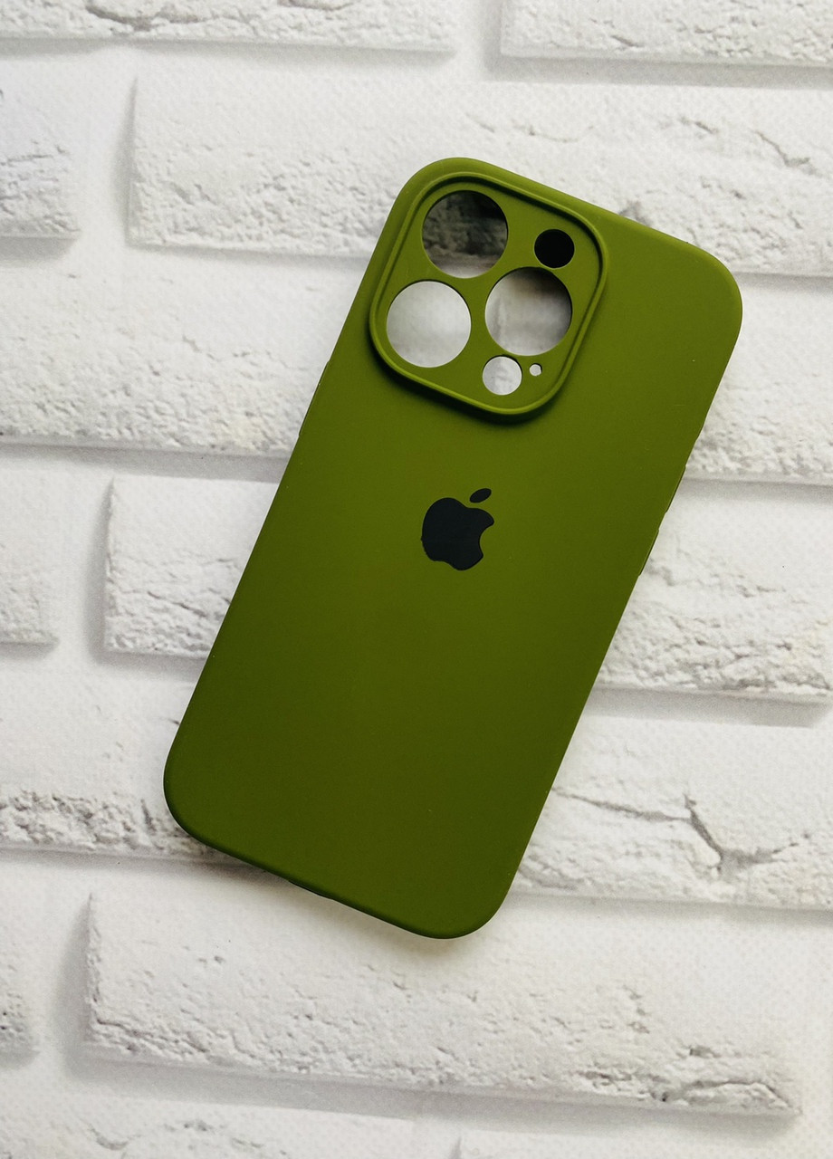 Силіконовий чохол Silicone Case Full для iPhone 14 Pro :: Оливковий Creative (257624634)