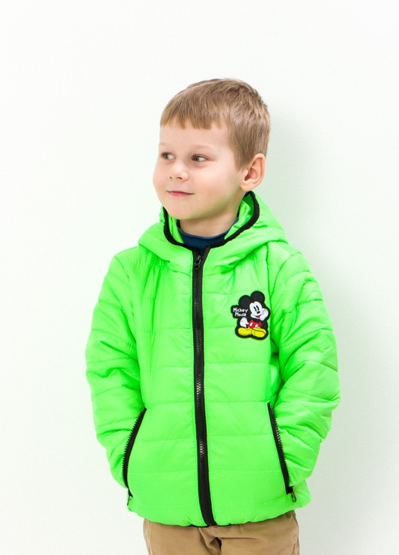 Зелена демісезонна куртка для хлопчика (демісезон) салатовий (неон) носи своє (p-9664-102637) Носи своє