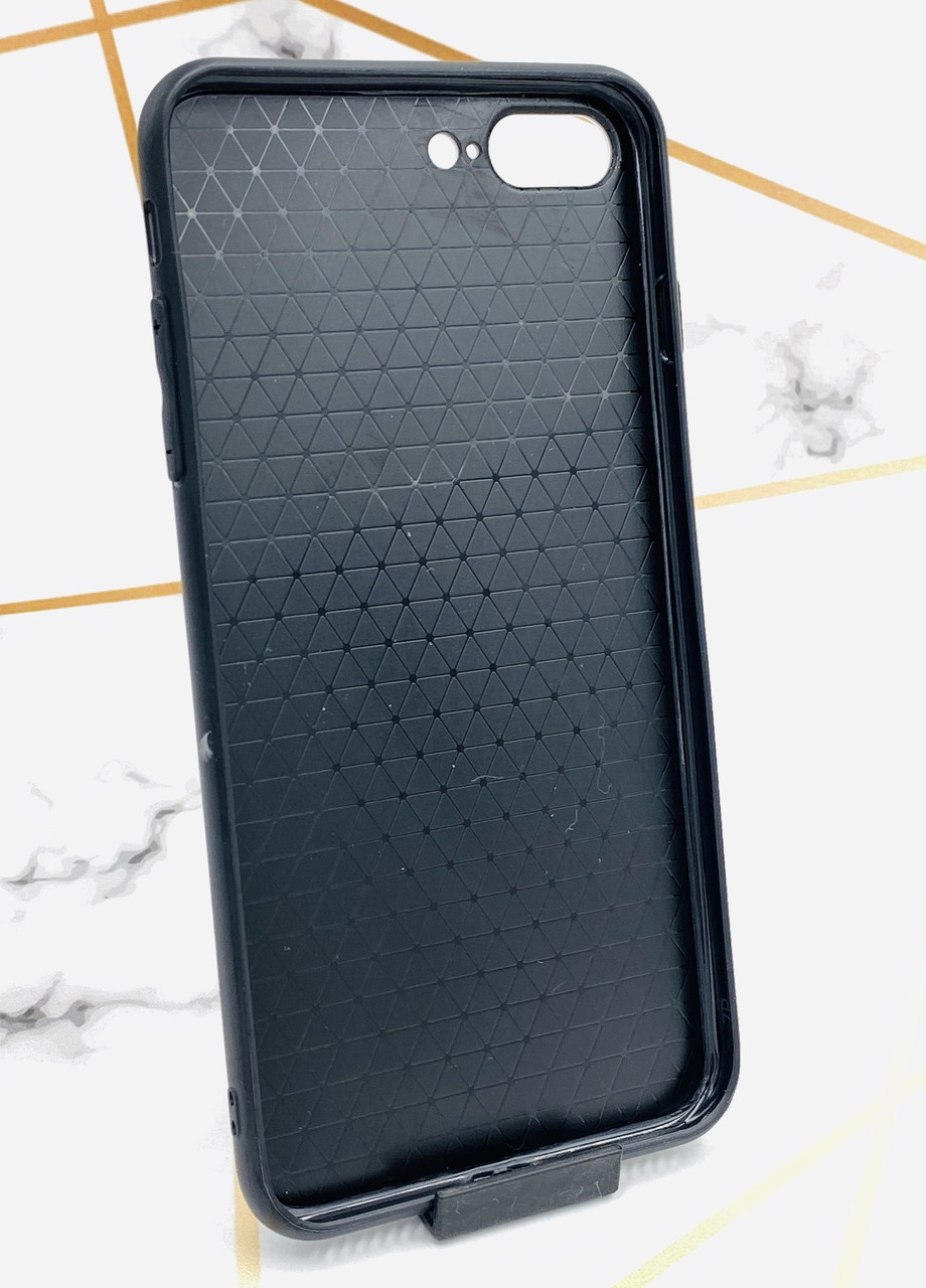 Силиконовый чехол Glass case с стеклянной задней панелью для Apple iPhone 7 Plus iPhone 8 Plus Девушка и башня Creative (257628506)