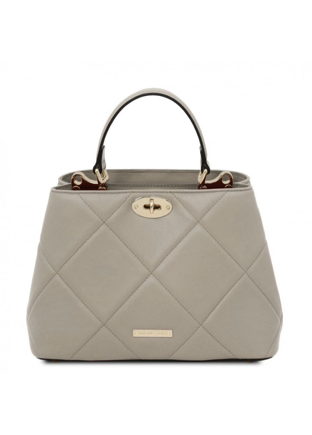 Жіноча стьобана шкіряна сумка Tuscany TL142132 (Фуксія) Tuscany Leather (257657066)