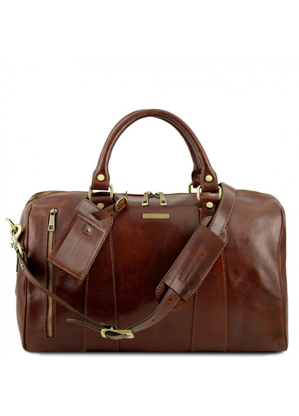 Дорожня шкіряна сумка-даффл - Малий розмір Tuscany TL141216 Voyager (Коричневий) Tuscany Leather (257657503)